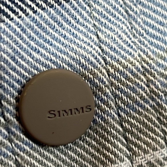 Simms Blue and Gray Hooded Stripped Shacket Size Large - Picture 8 of 16